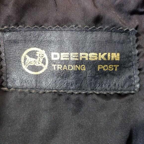Deerskin Trading Post leather blazer sport coat jacket men's Medium black - Picture 13 of 15